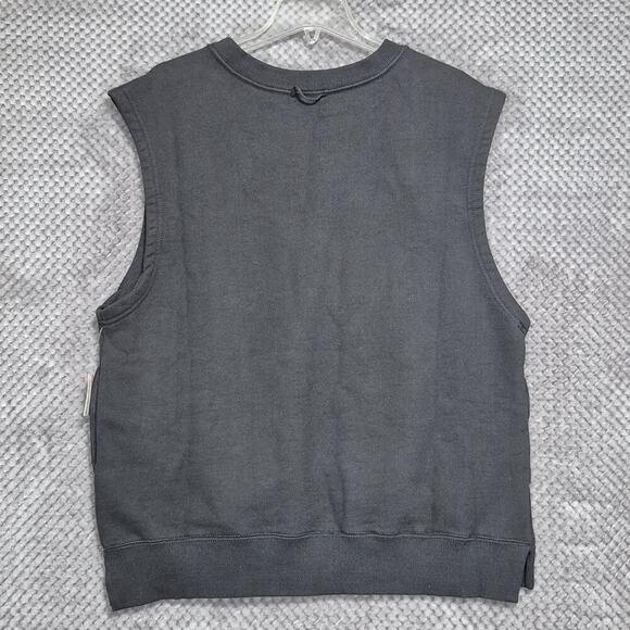 Free People Movement Sweatshirt Tank Pockets Oversized Small Black Logo NEW - Picture 2 of 13